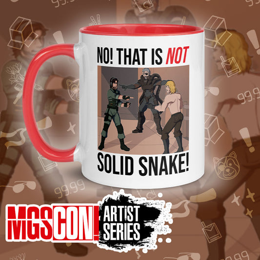 That is NOT Solid Snake! Mug | MGSCON Artist Series