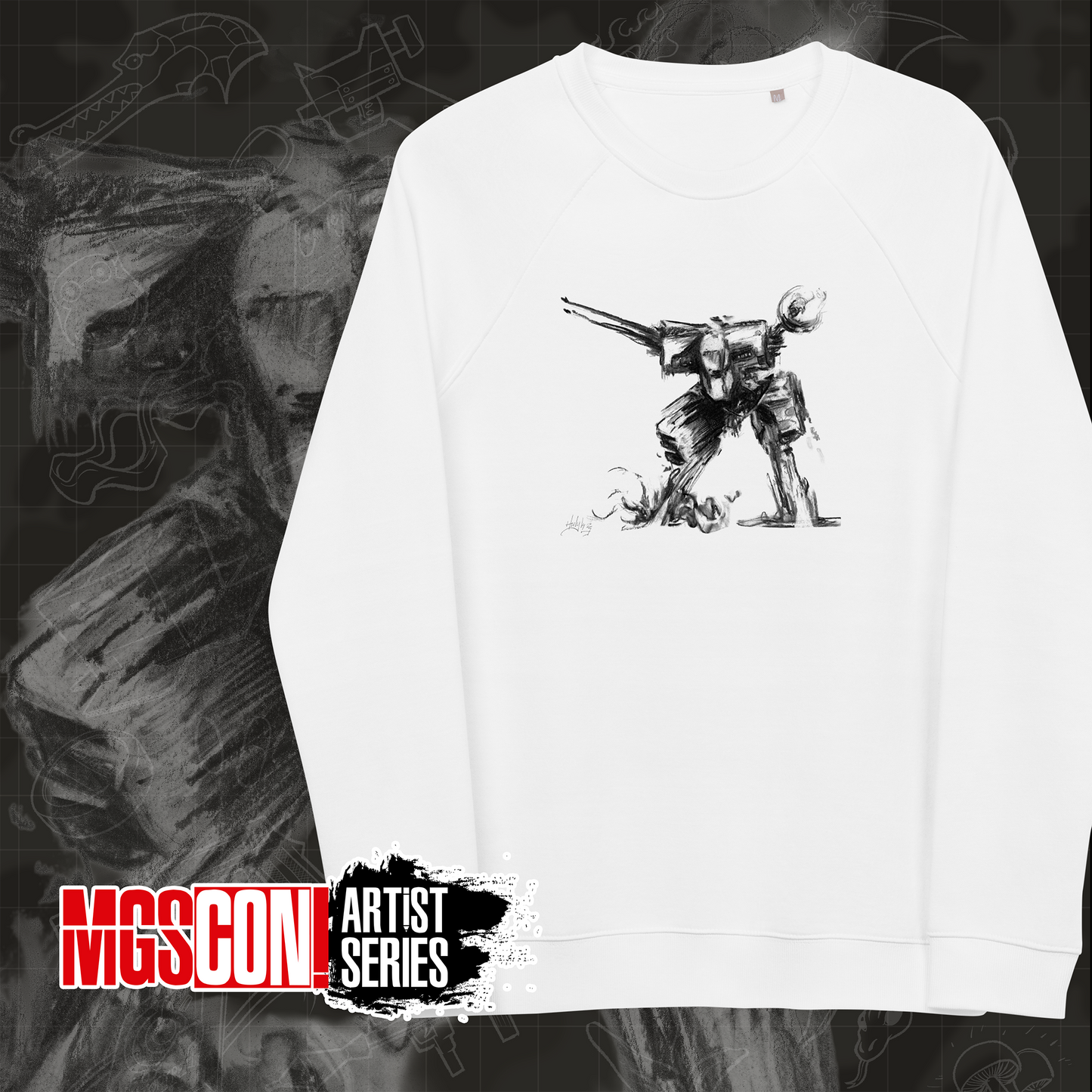 MGSCON3 | Artist Series - Mike Hulyk - REX Unisex organic raglan sweatshirt