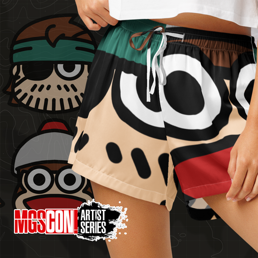 MGSCON3 | Artist Series - OThatsRaspberry - SNAKE+MONKEY Women’s pajama shorts
