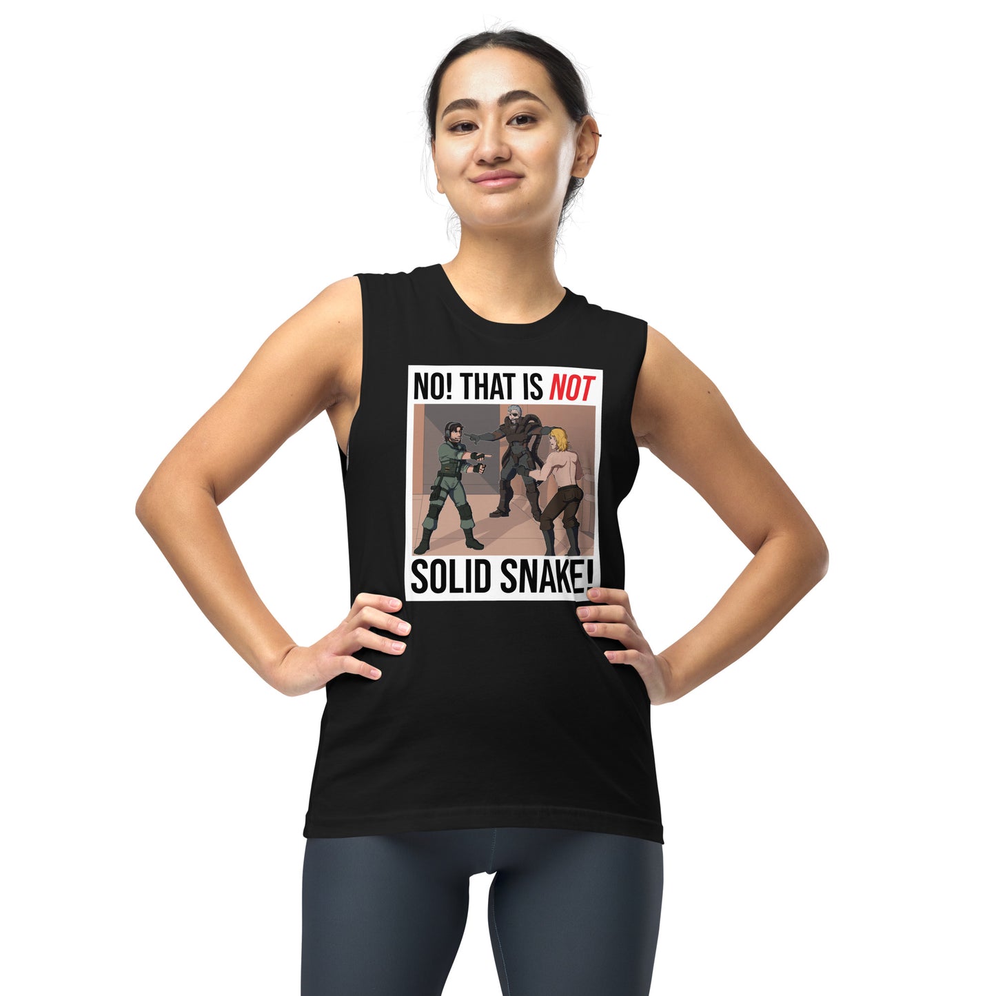 That is NOT Solid Snake! Unisex Muscle Shirt | MGSCON Artist Series