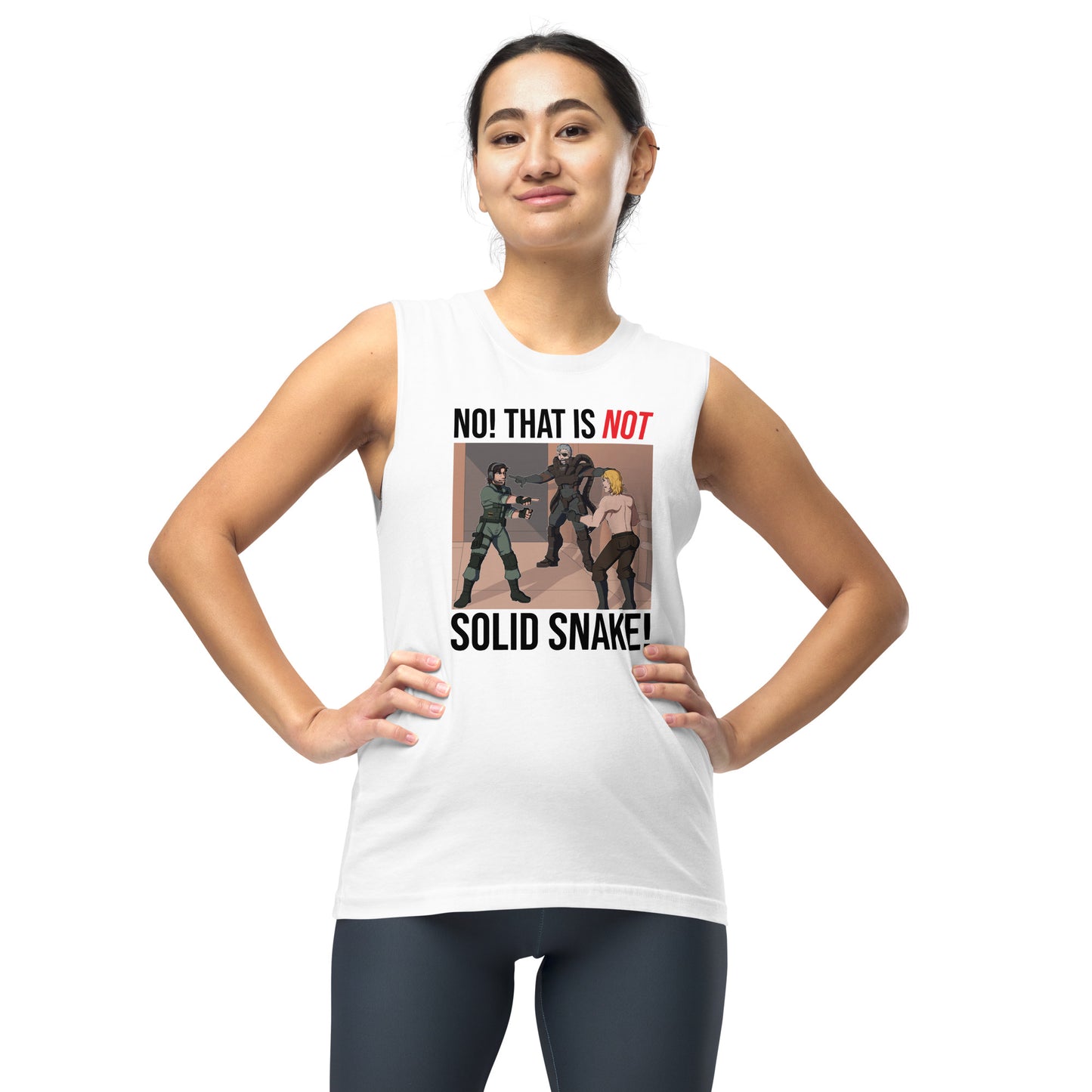 That is NOT Solid Snake! Unisex Muscle Shirt | MGSCON Artist Series